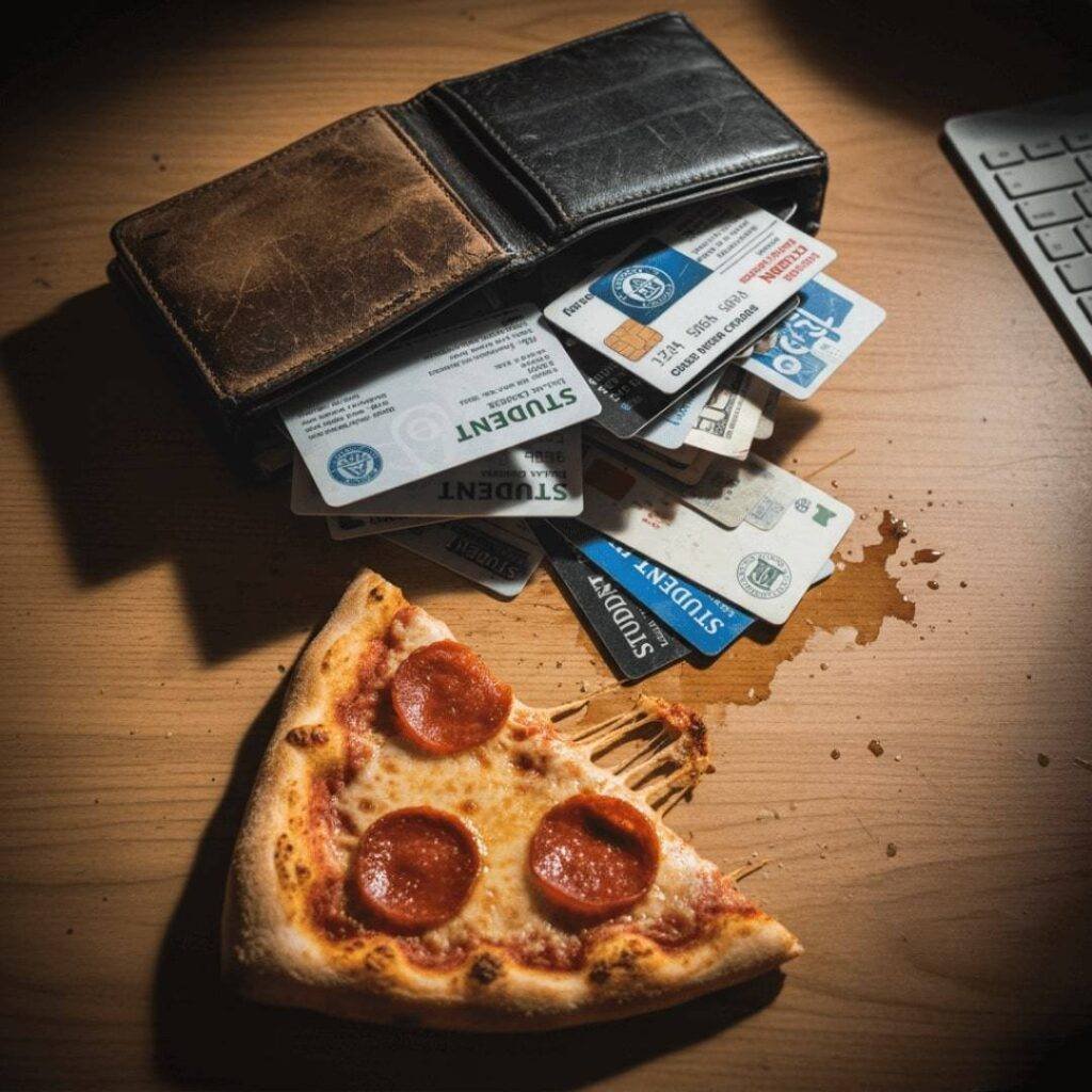 Wallet chaos with best student credit cards for building credit in college.