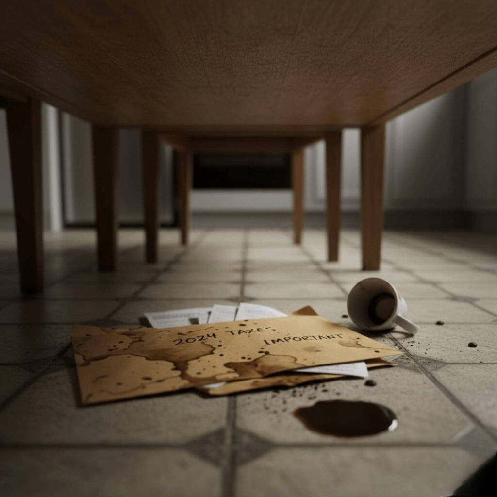 Embarrassing paper filing spill—real talk from my 2025 US kitchen chaos.